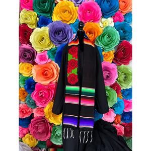 Graduation sash Mexican flowered sash personalization available class of 2025